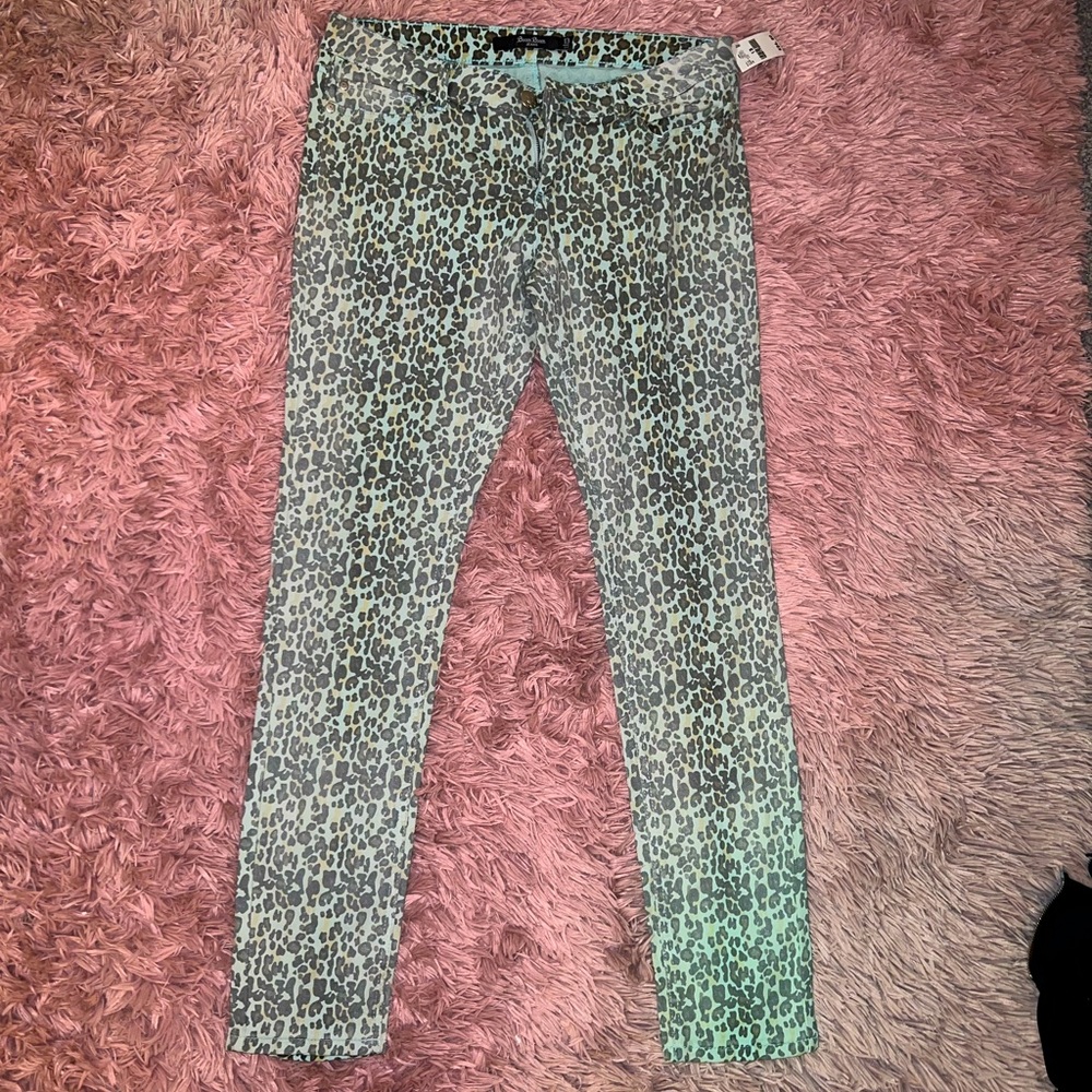 Never worn! Animal print jeans! Size 13 with tags attached.